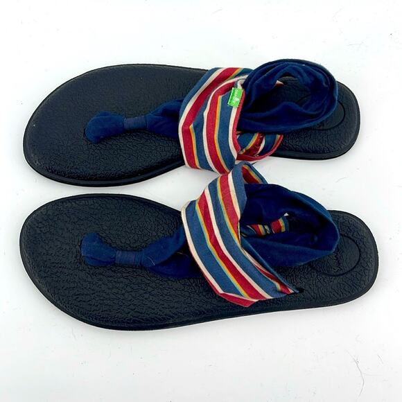 NWOT Sanuk yoga mat sling back sandals sz 10 - Picture 1 of 6